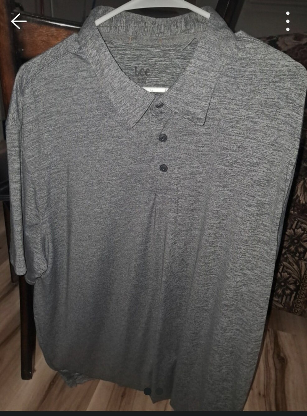 Lee Men's Heather Gray Polo Shirt